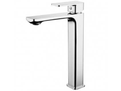 BESTECO Factor XL Vysoká Hranatá Umyvadlová Baterie na Desku FA10-1103 (Chrom Lesk), Výška 29,5 cm, Kubistický Design, Keramická Kartuše 35mm