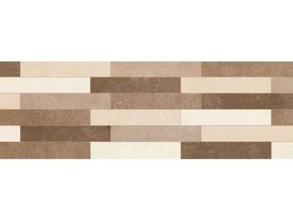 EBS Beton Dekor Dedalo Beige 20x60 cm béžový obklad s geometrickým vzorem detail
