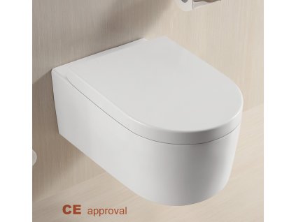 Bílá závěsná toaleta včetně sedátka duraplast (Soft Close)