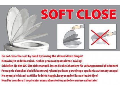 WC tenké sedátko se systémem Soft Close a Easy Take, duroplast, bílá/chrom