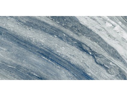 EBS LUX Ossola Blue dlažba 60x120 cm lesklá rektifikovaná mrazuvzdorná mramor design