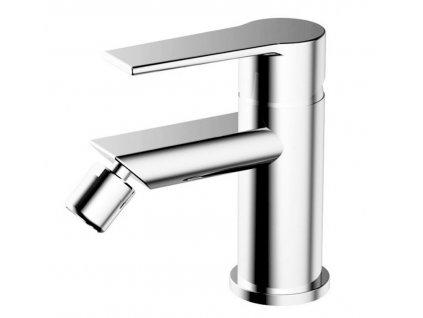 BESTECO Páková Bidetová Baterie NOBLESS BESS, Stojánková s Výpustí, Kloubový Perlátor, Výška 15,5 cm, Vyložení 10,5 cm, Chrom