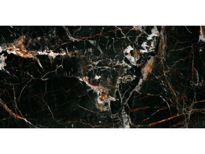 EBS LUX Laurants Brown dlažba 60x120x1,05 cm lesklá rektifikovaná mrazuvzdorná design tmavě hnědý mramor