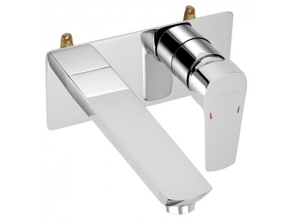 NOVASERVIS Páková Podomítková Umyvadlová/Dřezová Baterie METALIA 58, Jednocestná s Tělesem, Vyložení 17,4–19,4 cm, Chrom