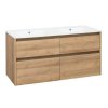120 cabinet with double ceramic sink