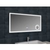 BESTECO LUMI 120x60 cm LED zrcadlo s digitálními hodinami a lupou detail
