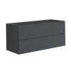 EBS Koupelnová Skříňka KUBA Závěsná Pod Umyvadlo 101x46 cm, Dekor Antracitově Šedá, 2x Zásuvka BLUM Soft-Close/Push-Open, Kód KUBA101ABU