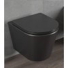 BESTECO BASSO kulaté závěsné WC, černá mat, Rimless, vč. SLIM Soft-Close sedátka (BE2217-U18)