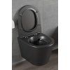 BESTECO BASSO Závěsné WC Rimless Černá Matná 36x48 cm
