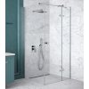 Čtvercový Sprchový Kout Pixa, Leštěný Hliník (Chrom) / Čiré Sklo, 90x90 cm (Zalamovací)