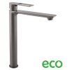 BESTECO Umyvadlová baterie vysoká Nil 31 cm Metal Grey kartáčovaná