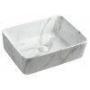 Besteco Keramické umyvadlo 48x13x38 cm, carrara MM517