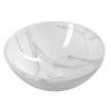 Besteco Keramické umyvadlo 42x16,5 cm, carrara MM117