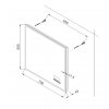 1806 koupelnove zrcadlo 60x65 cm s osvetlenim casem a ikonami pocasi na smart panelu