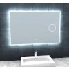 Zrcadlo s LED Bright Magnify, dotykovým spínačem a lupou pětinásobným zvětšením 100x65x3 cm