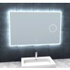 BESTECO Bright CCT 100x65 cm LED zrcadlo s nastavitelnou teplotou světla a kosmetickou lupou detail
