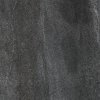 Černá matná dlažba imitace kamene RAKO Quarzit 60x60 cm DAK62739 v moderním obývacím pokoji