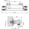 Sprchová termostat baterie 120 mm, Aquamat chrom