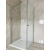 Čtvercový sprchový kout BESTECO Maxim 90x90 cm chrom otevírací dveře čiré sklo 6 mm, kód MA9090