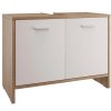 Skříňka pod umyvadlo 67x33 cm, bílá/dub