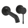 Luxusní nástěnná umyvadlová baterie GROHE Essence v matně černé barvě Phantom Black, kód 19408BF1
