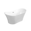 Volně stojící vana AMBER bílá (Varianta Barva - Bílá, Barva sifonu - Černá, Rozměr vany - 170 × 80 cm)