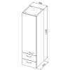 Boční vysoká skříňka VIKY C (Varianta Směr zavírání -  Levé (SX))