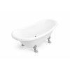 Volně stojící vana AMELIA bílá 190x77 cm, chromové nožičky