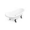 Volně stojící vana AMELIA bílá 190x77 cm, černé nožičky