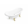 Volně stojící vana AMELIA bílá 190x77 cm, zlaté nožičky