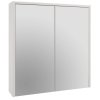 Bílá galerka EBS Sofie 67x70 cm (zrcadlová skříňka) s otevřenými dvířky.