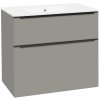 Šedá matná skříňka DREAM 81 cm + umyvadlo Slim