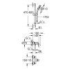 Grohe Professional Cubeo Sprchová nástěnná baterie se sprchovým setem, chrom 1018250000 nakres