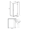 obdelnikovy sprchovy kout black 100x80 nakres