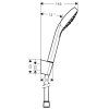 Technický výkres Hansgrohe vanový set, chrom 26424400