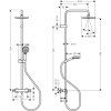 Technický vykres Hansgrohe Vernis Blend sprchový systém 26276670