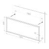BESTECO BLACKMAT LED Zrcadlo Černý Rám a CCT 140x60 cm
