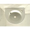BESTECO Keramické Umývátko na Stěnu UOVO 40 Bílé 40x34x13 cm s Otvorem pro Baterii a Přepadem P9011