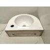 BESTECO Keramické Umývátko na Stěnu UOVO 40 Bílé 40x34x13 cm s Otvorem pro Baterii a Přepadem P9011