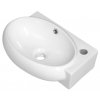 BESTECO Avancer III Pravé Keramické Umývátko 45x27 cm, S otvorem vpravo, Bílá Lesklá, S přepadem, 45,2x26,5x12,5 cm