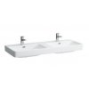 LAUFEN PRO S Keramické dvojumyvadlo H8149664001041, LCC úprava, 2 otvory, Bílá, 120x46,5 cm