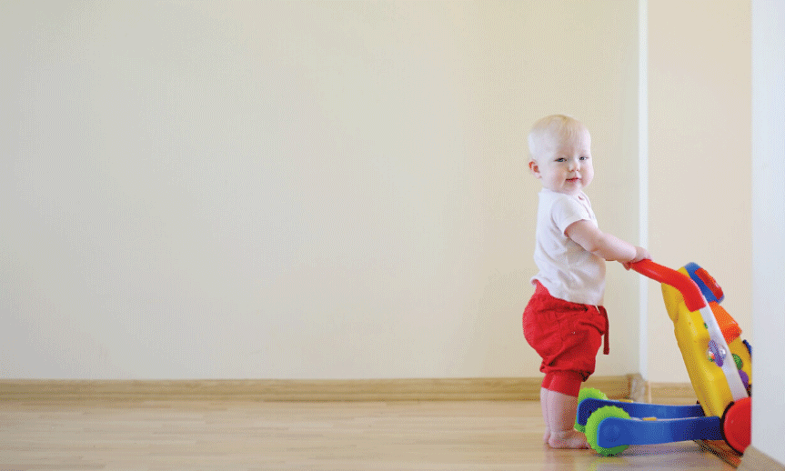 Dětská chodítka: Nechte děti učinit první kroky správně