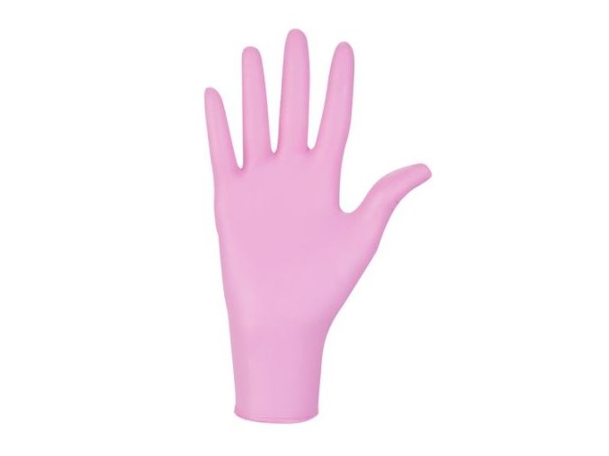 jednorázové latexové rukavice ružové