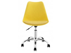 Kancelárska stolička žltá škandinávsky štýl BASIC