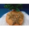 Ozdoby na vánoční stromek - hvězda 3ks 10,5cm GOLD