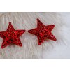 Ozdoby na vánoční stromek - hvězda 3ks 10,5cm RED