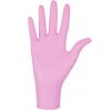 jednorázové latexové rukavice ružové
