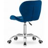 zamatová stolička modrá 4