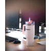 Termohrnek do auta s brčkem 1200 ml Fuchsia