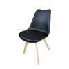 Jídelní židle 4ks černé skandinávský styl Basic